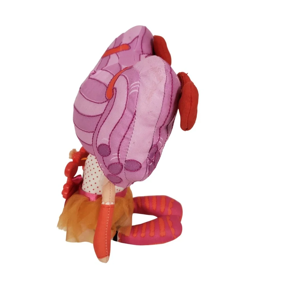 Lalaloopsy Rag Doll Plush Pink Hair Bows Orange Tutu Stuffed Animal Toy